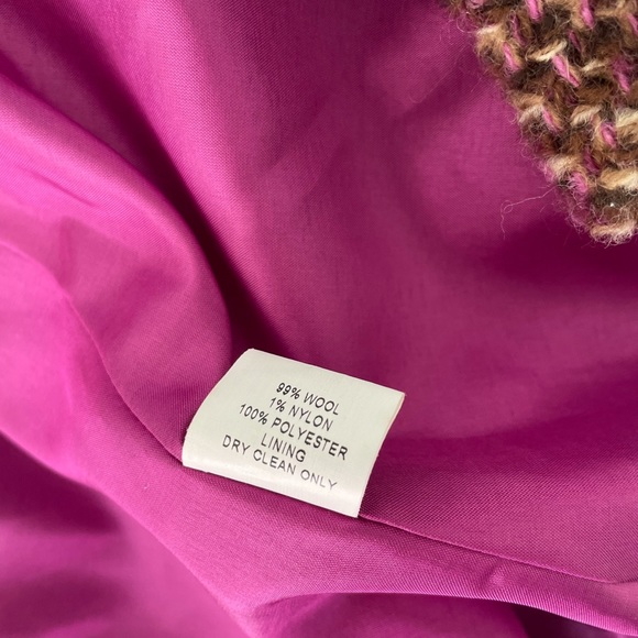 Cool Weather Wool Jacket in Vintage Style Bright Colors with Pockets - Picture 10 of 11